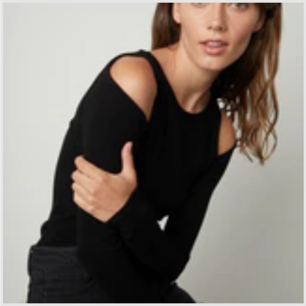Velvet by Graham & Spencer “Emma” Cut Out Long Sleeve Top